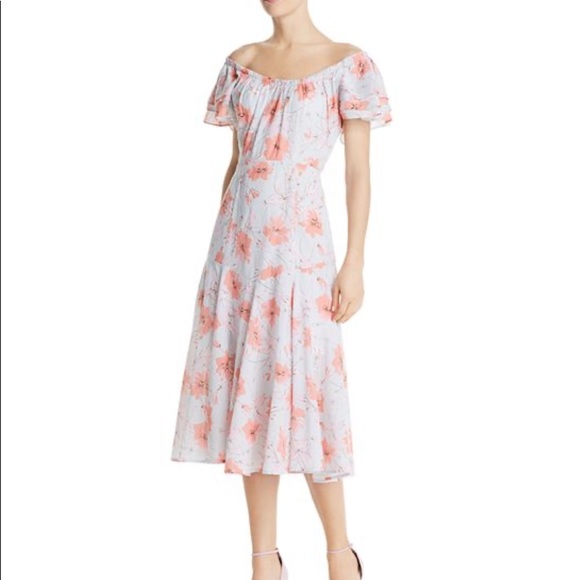 NEW Rebecca Taylor Louise Floral Midi Dress - Picture 5 of 5